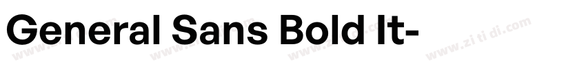 General Sans Bold It字体转换